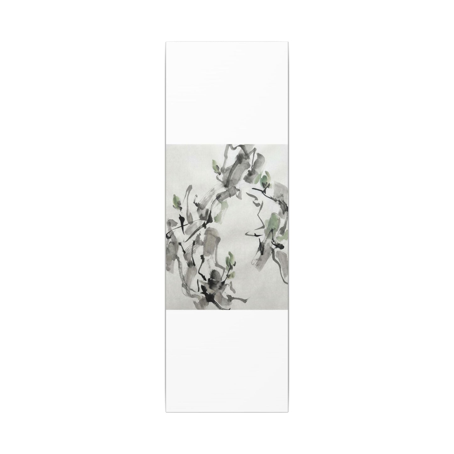 Zen Ink Brushstroke in Overcast | Sumi E Canvas Art