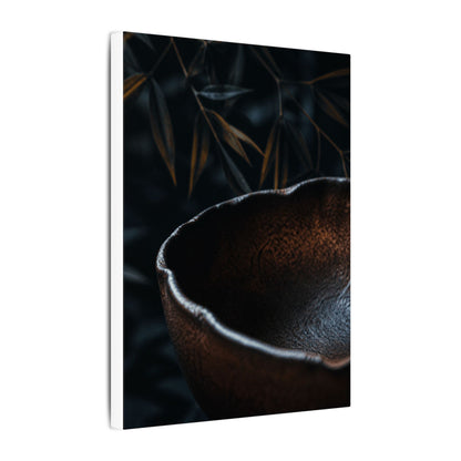 Luxurious Ceramic Bowl Canvas Art - Shadow Zen Dark Japandi