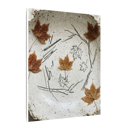 Ceramic Bowl Autumn Canvas Art | Japandi Elegant Design