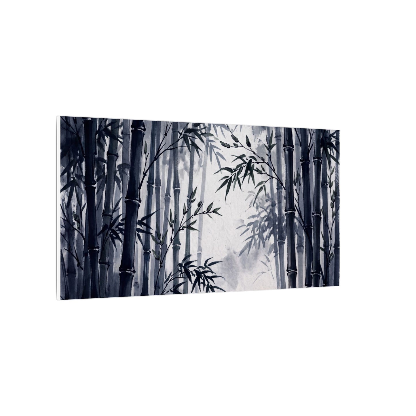 Tranquil Bamboo Grove Canvas Art - Sumi E Zen