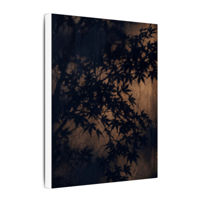 Shadow Play Autumn Canvas Art | Dark Japandi Atmospheric Design