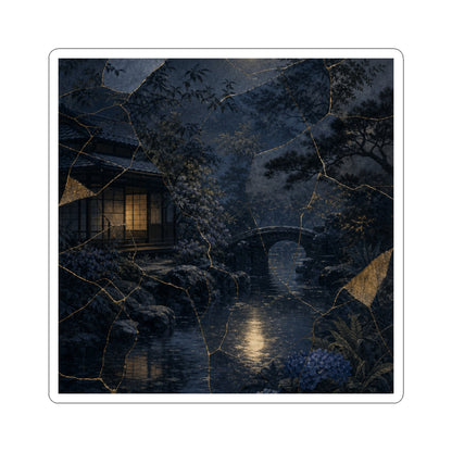 Artful Moonlit Garden Sticker - Broken Beauty Kintsugi