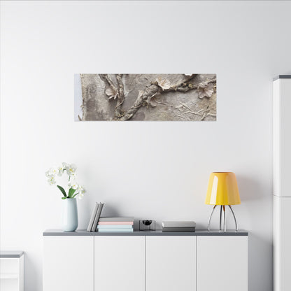 Summer Cherry Blossom Texture Canvas Art | Earthy Decor