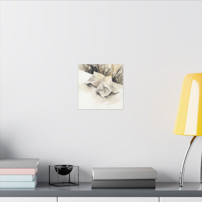 Paper Fold Watercolor Canvas Art | Warm Japandi Art