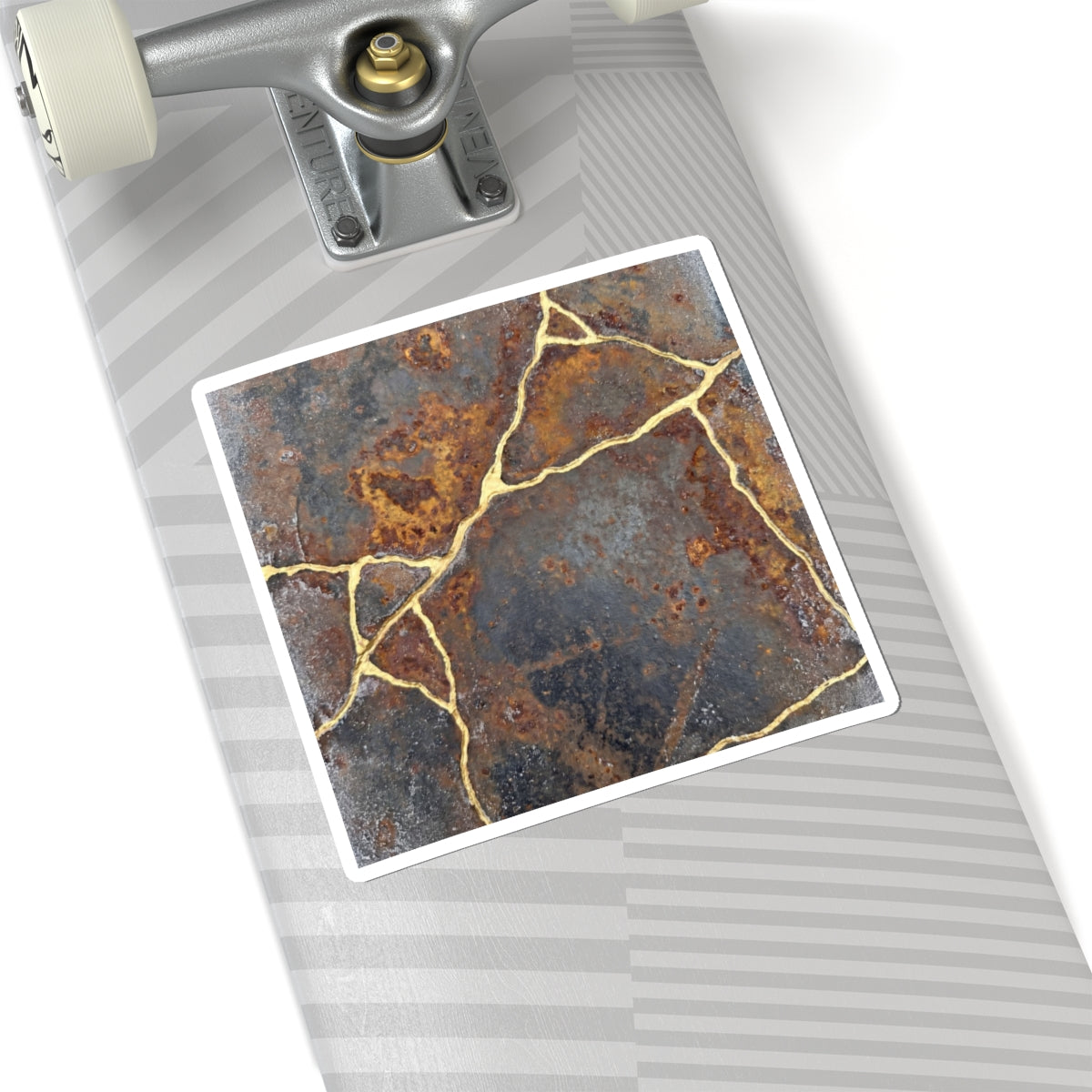 Kintsugi Rust Patina in Overcast | Gold Repair Sticker