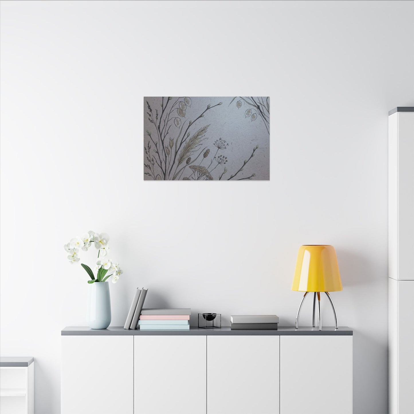 Spring Dried Flowers Japanese Pattern Canvas Art | Cozy Decor