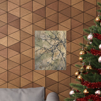 Shadow Play Winter Wall Art Print | Japandi Earthy Design