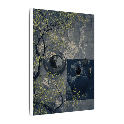 Spring Incense Smoke Ukiyo E Inspired Canvas Art | Tranquil Decor
