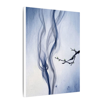 Incense Smoke Spring Canvas Art | Zen Tranquil Design
