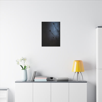 Shadow Play Canvas Art | Spring Dark Japandi Moody Minimal Art