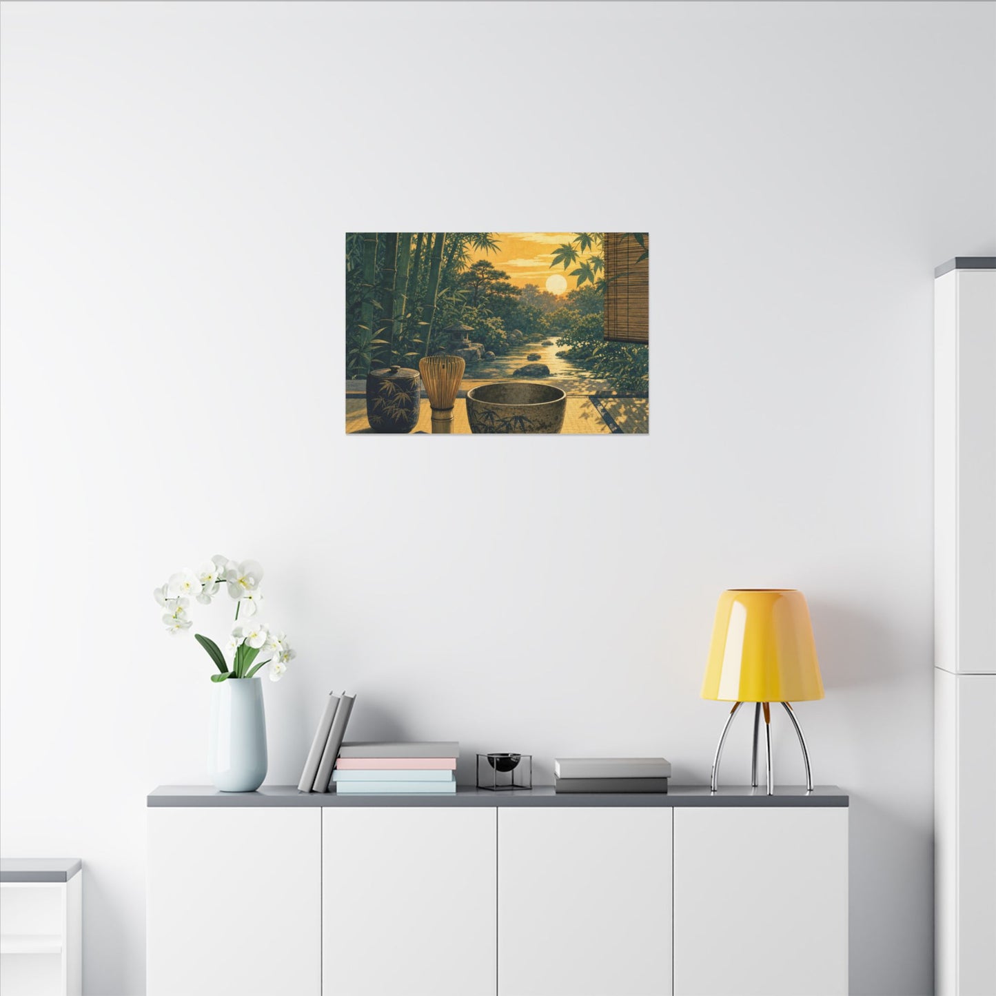 Ma Tea Ceremony Canvas Art - Zen Ukiyo E Inspired