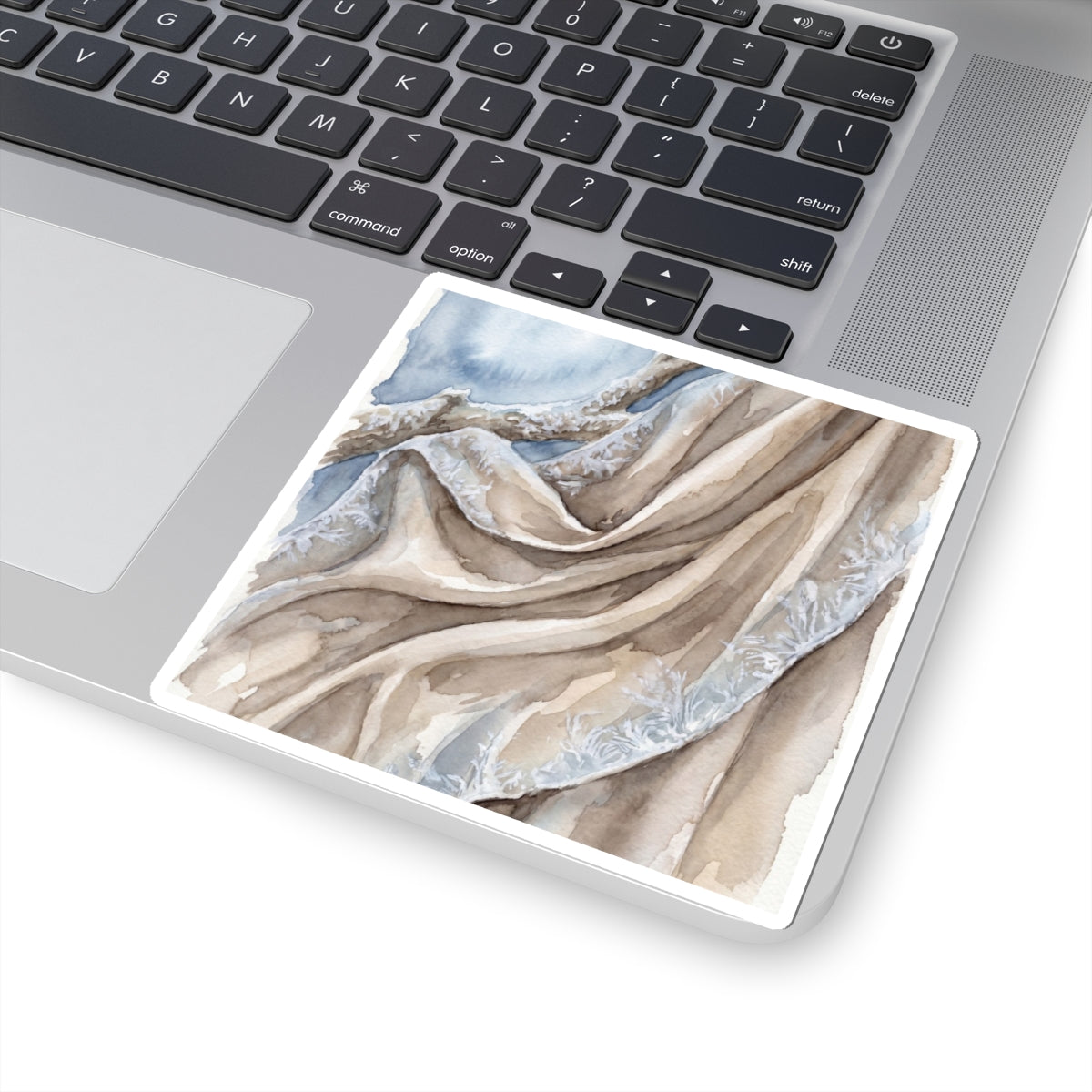 Winter Silk Drape Watercolor Sticker | Elegant Decor Art Print
