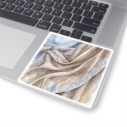 Winter Silk Drape Watercolor Sticker | Elegant Decor Art Print