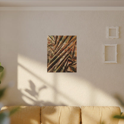 Paper Fold Autumn Canvas Art | Japandi Earthy Design