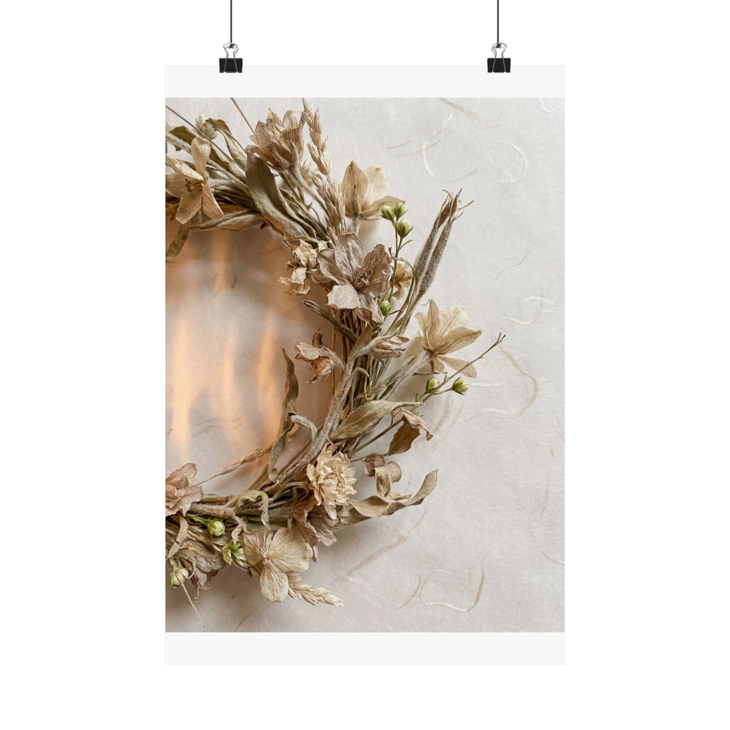 Spring Dried Flowers Japanese Pattern Wall Art Print | Warm Decor Art Print