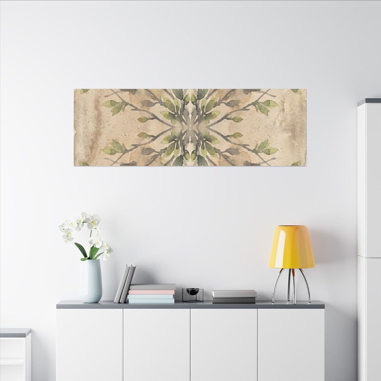 Shibui Shadow Play Canvas Art - Japandi Watercolor
