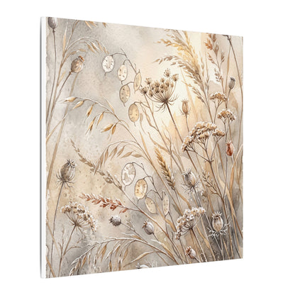 Winter Dried Flowers Watercolor Canvas Art | Warm Decor