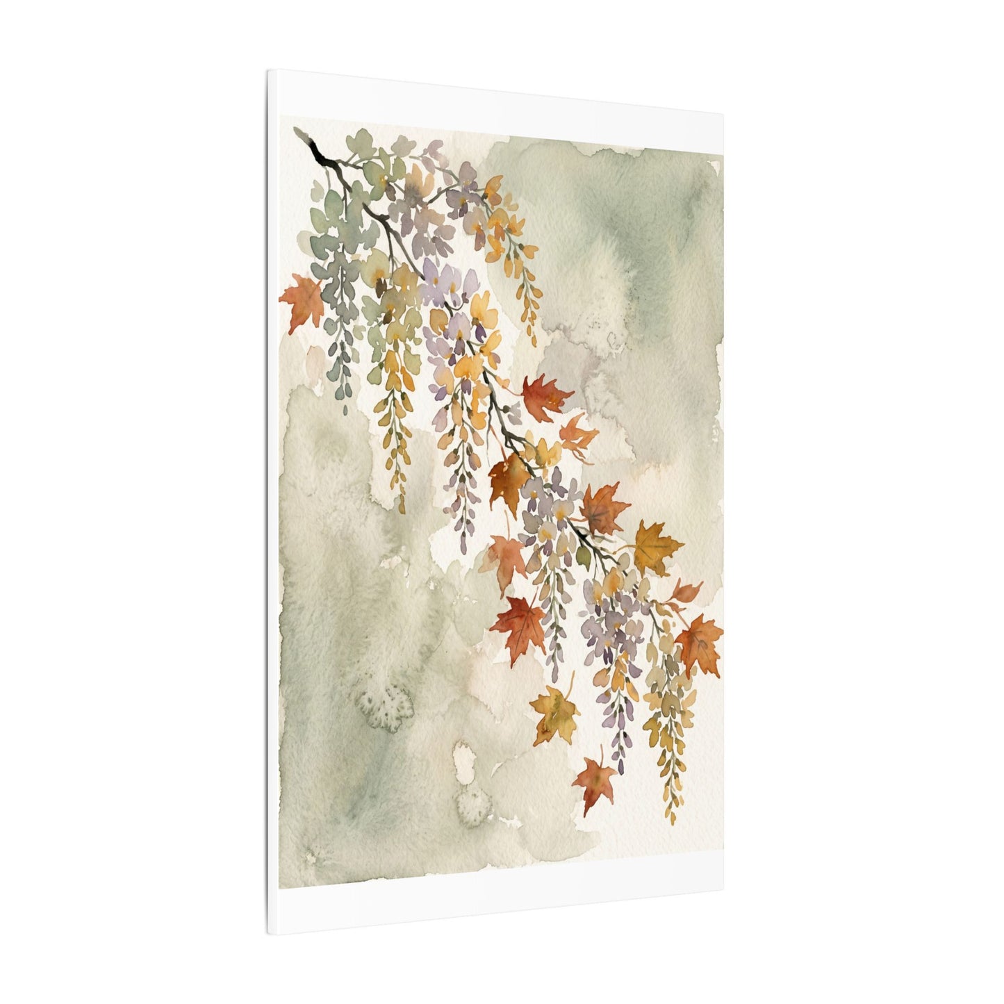 Ma Wisteria Canvas Art - Japandi Watercolor
