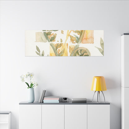 Earthy Fern Unfurling Canvas Art - Watercolor Japandi