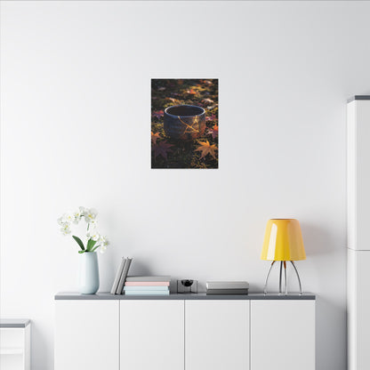 Kanso Moonlit Garden Canvas Art - Kintsugi Gold Repair