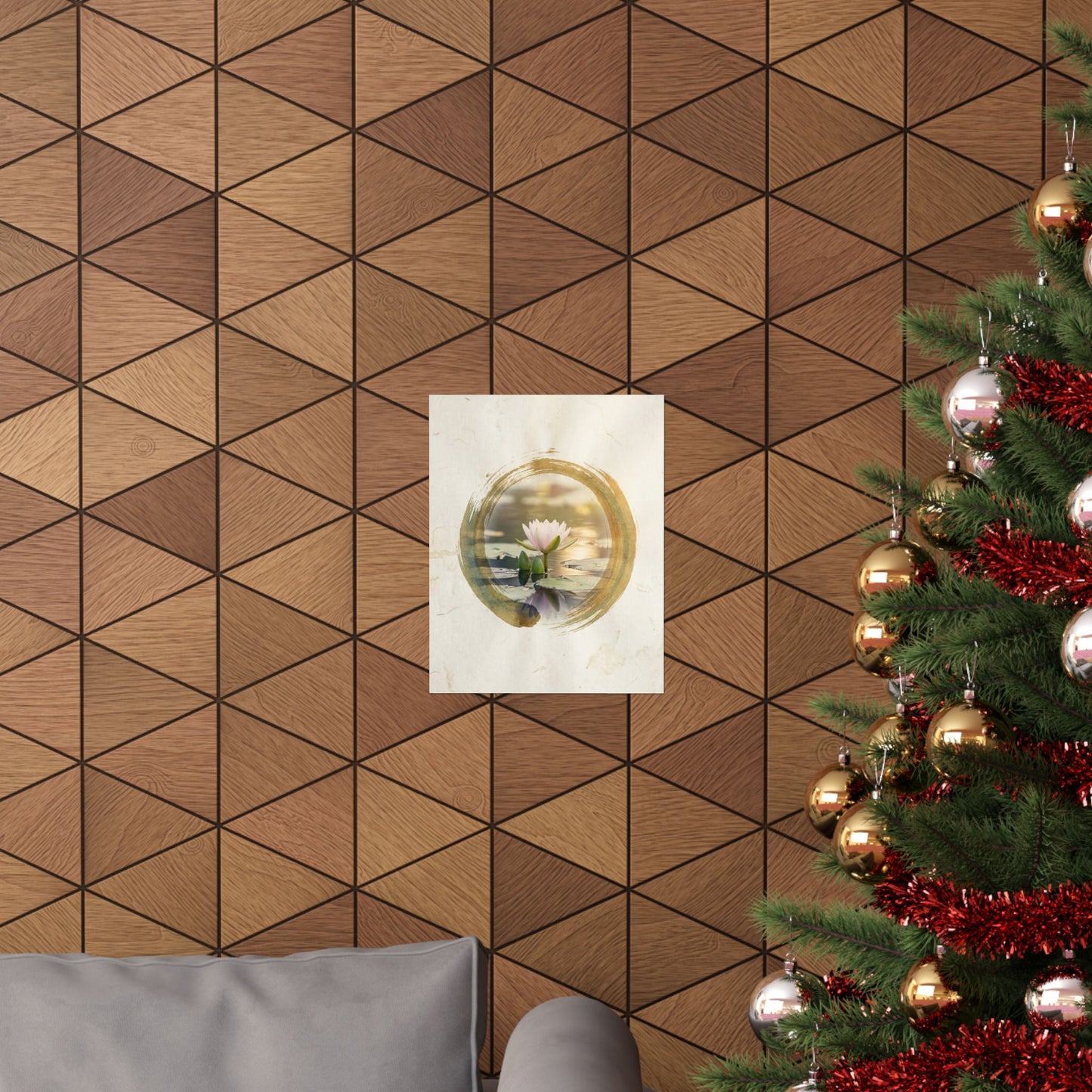 Golden Hour Lotus Flower Wall Art Print - Zen Ma