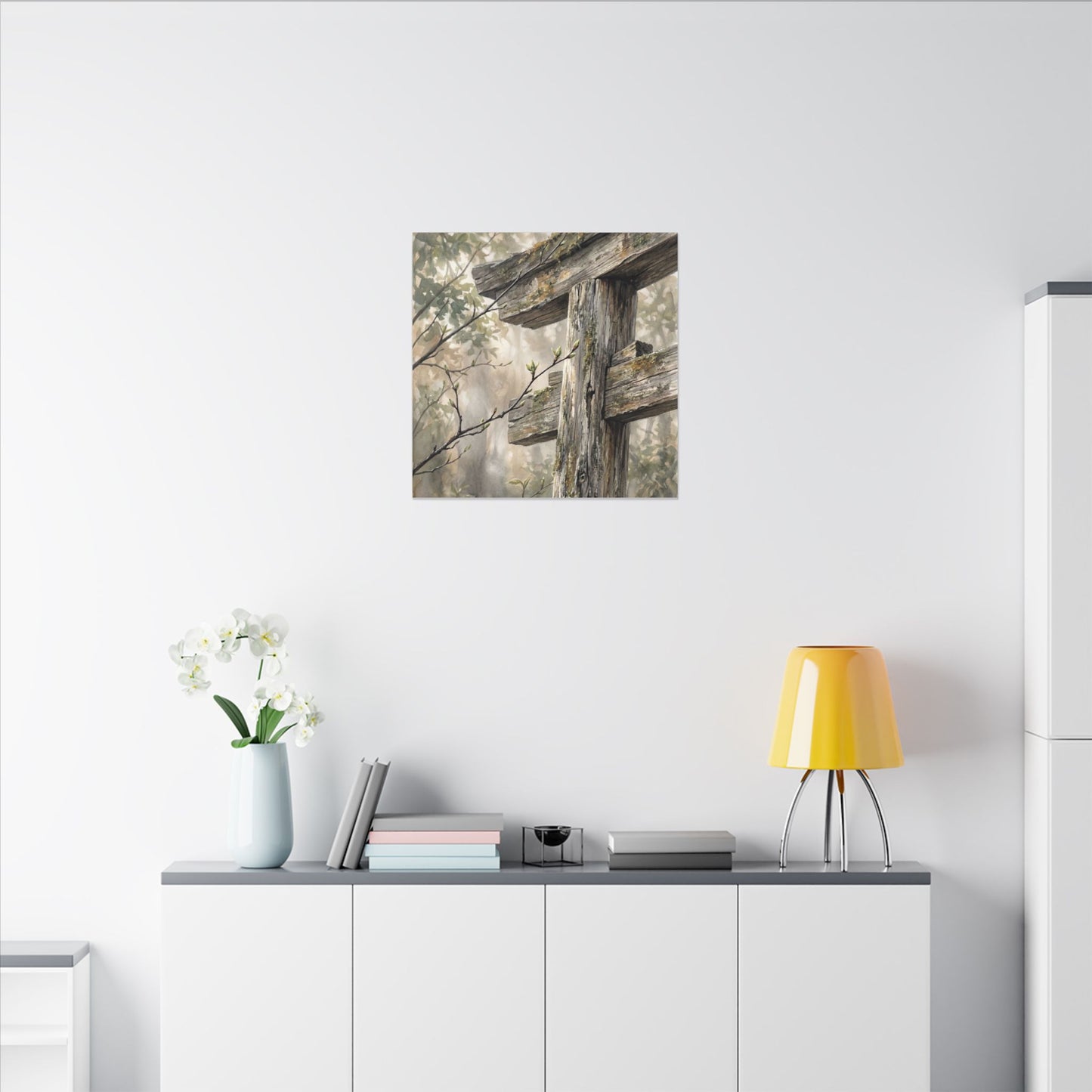 Torii Gate Spring Canvas Art | Japandi Neutral Design
