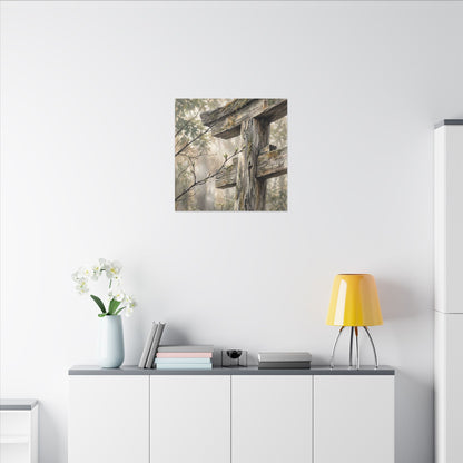 Torii Gate Spring Canvas Art | Japandi Neutral Design