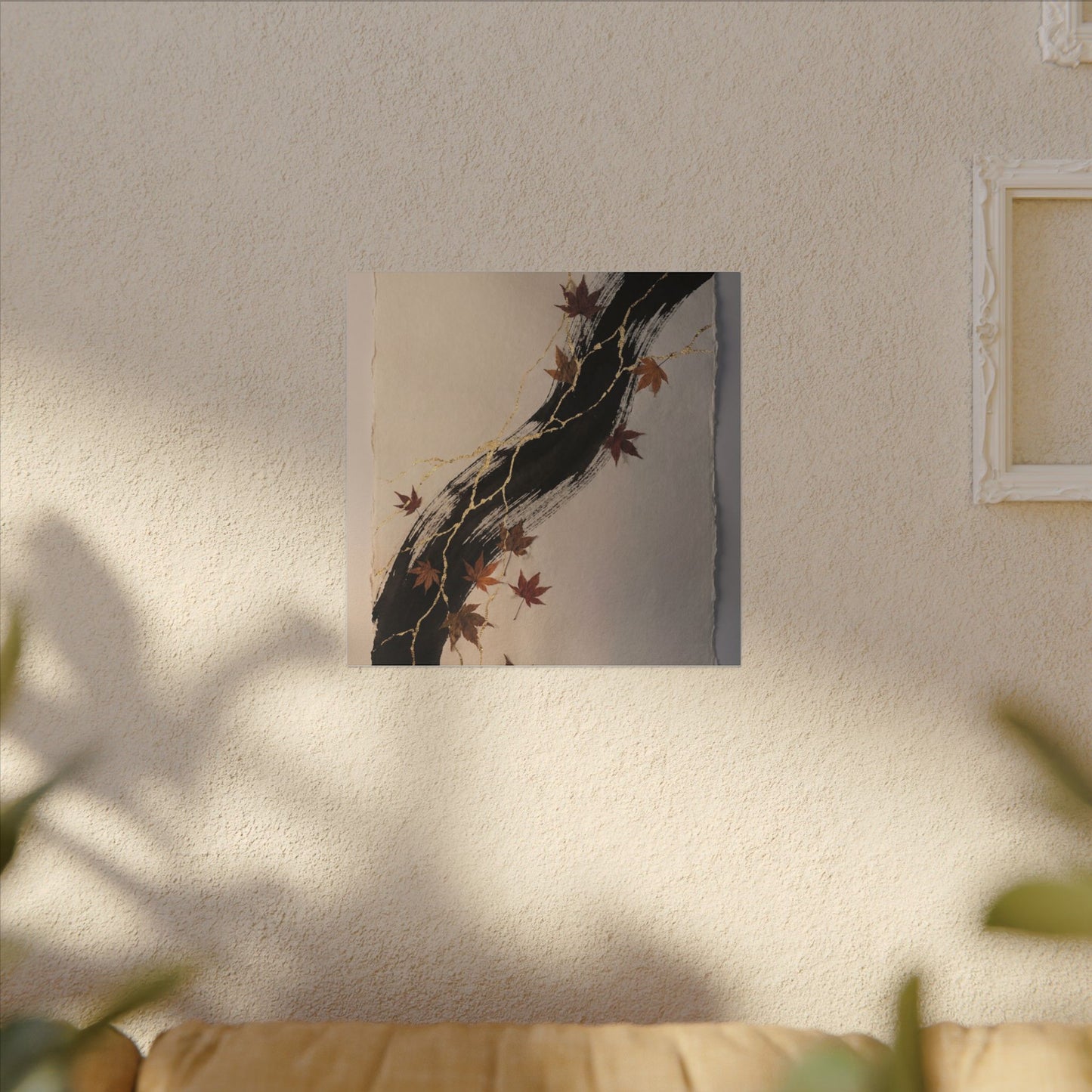 Dawn Ink Brushstroke Canvas Art - Kintsugi Ma