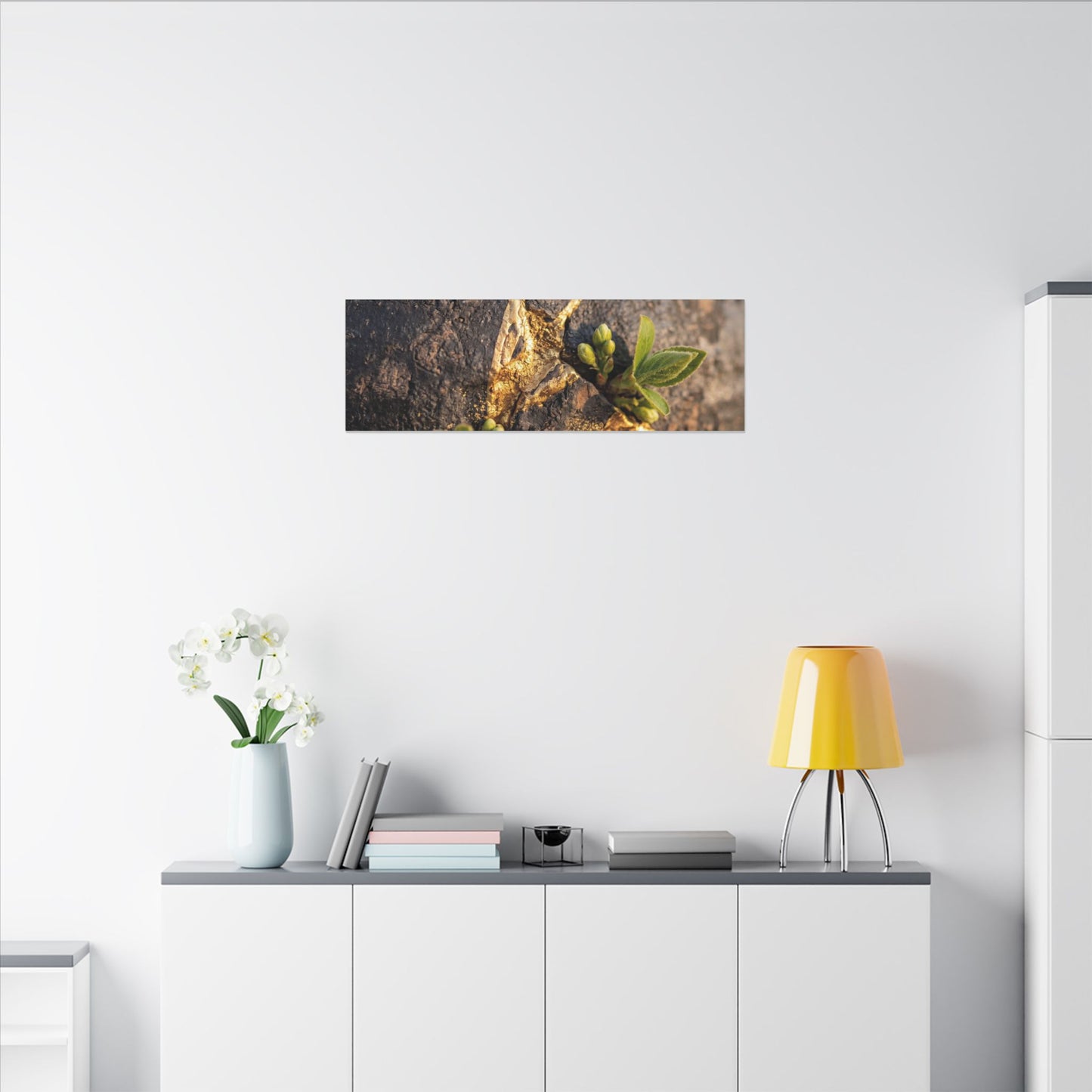 Rust Patina Gold Repair Canvas Art | Resilient Kintsugi Art