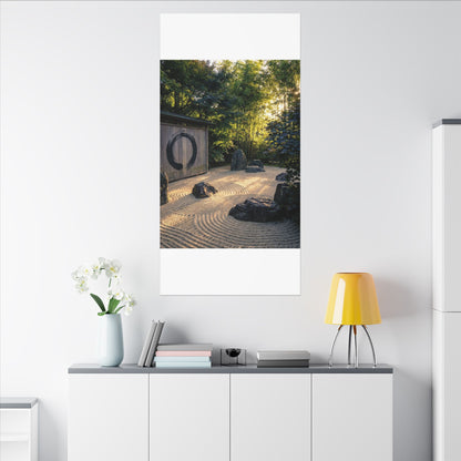 Rock Garden Enso Canvas Art | Tranquil Zen Art