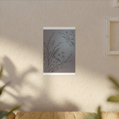 Spring Dried Flowers Japanese Pattern Canvas Art | Cozy Decor