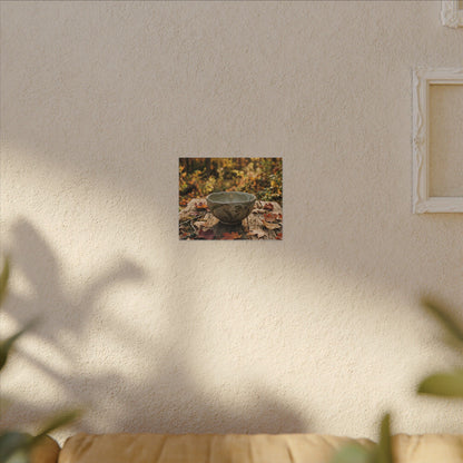 Golden Hour Ceramic Bowl Canvas Art - Japandi Fukinsei
