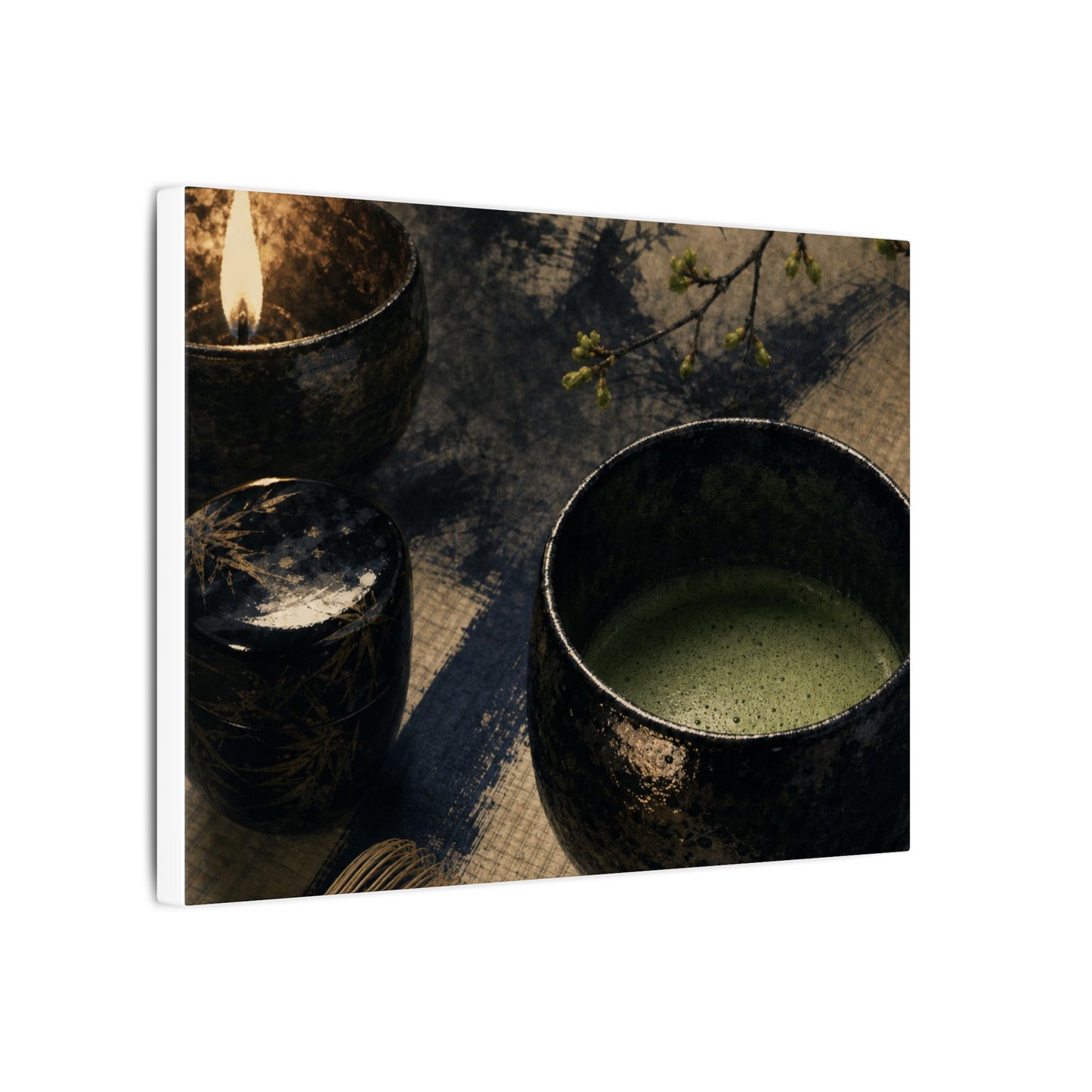 Ma Tea Ceremony Canvas Art - Zen Sumi E