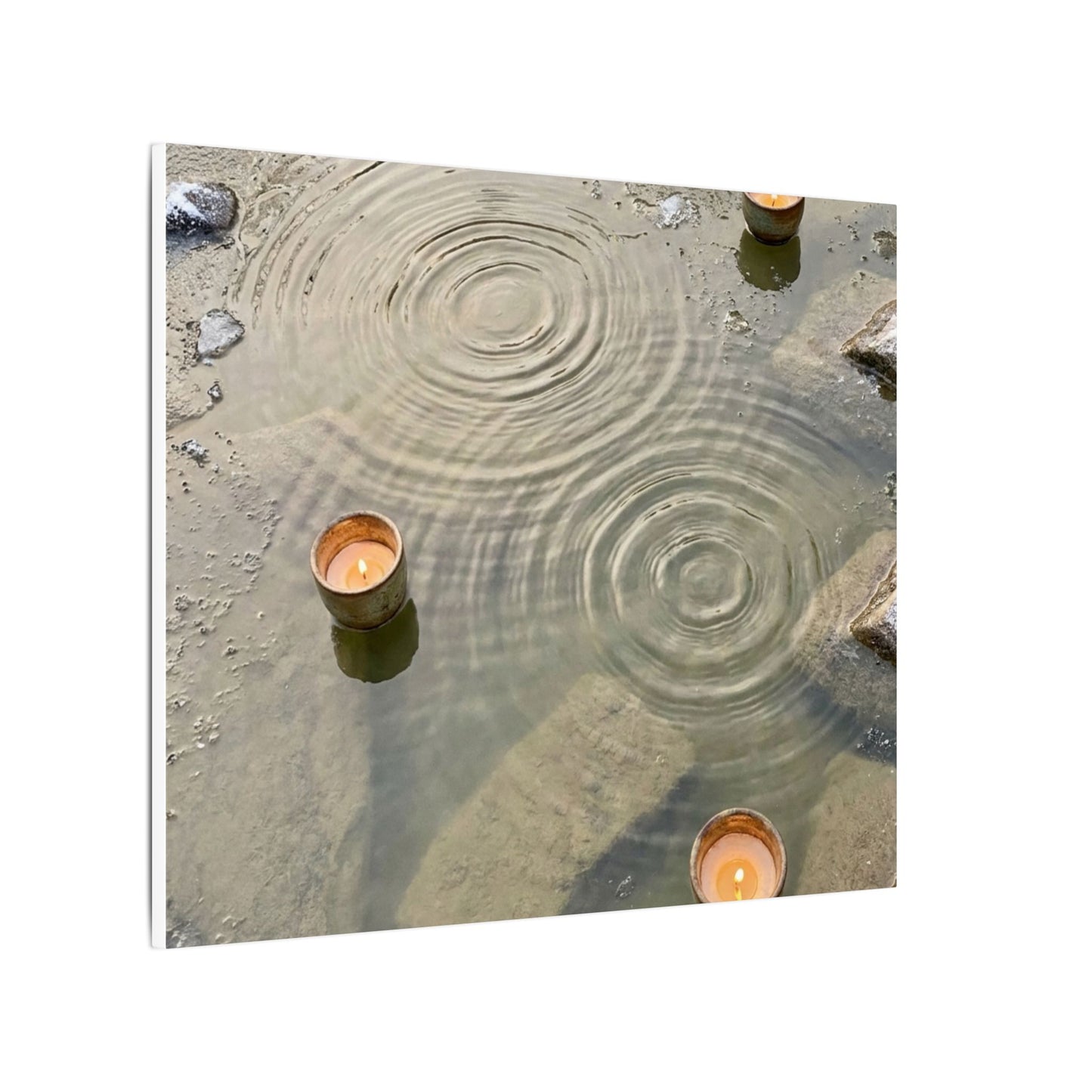 Water Ripple Canvas Art | Winter Japandi Japanese Pattern Art