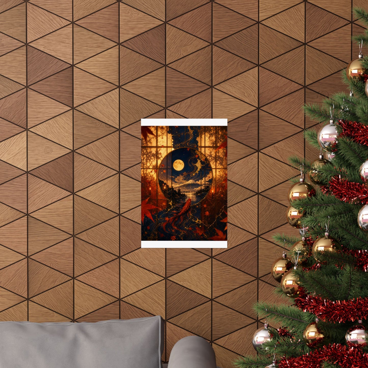 Resilient Shoji Screen Wall Art Print - Gold Vein Kintsugi