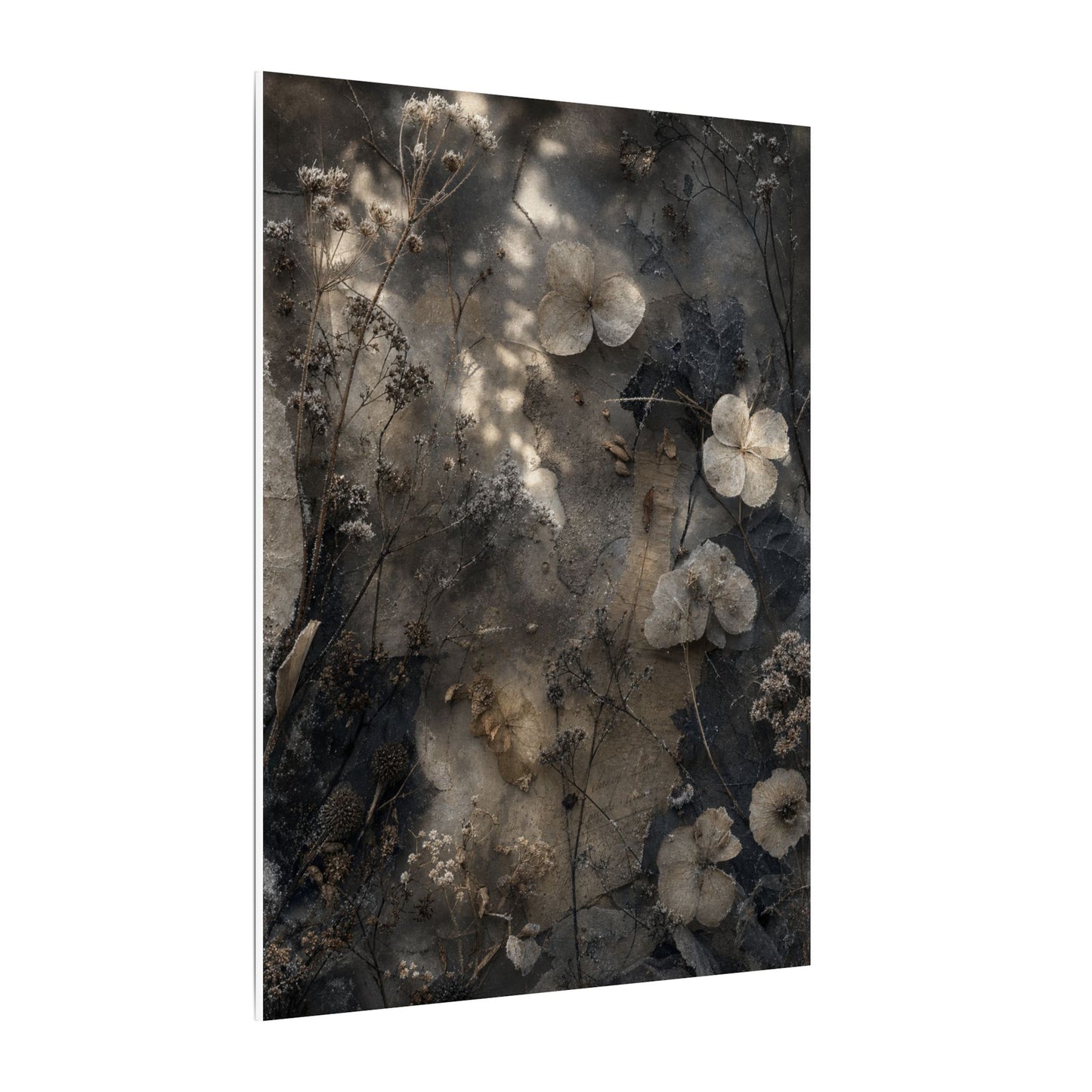 Winter Dried Flowers Texture Canvas Art | Elegant Decor