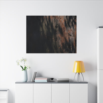 Rust Patina Shadow Zen Canvas Art | Luxurious Dark Japandi Art