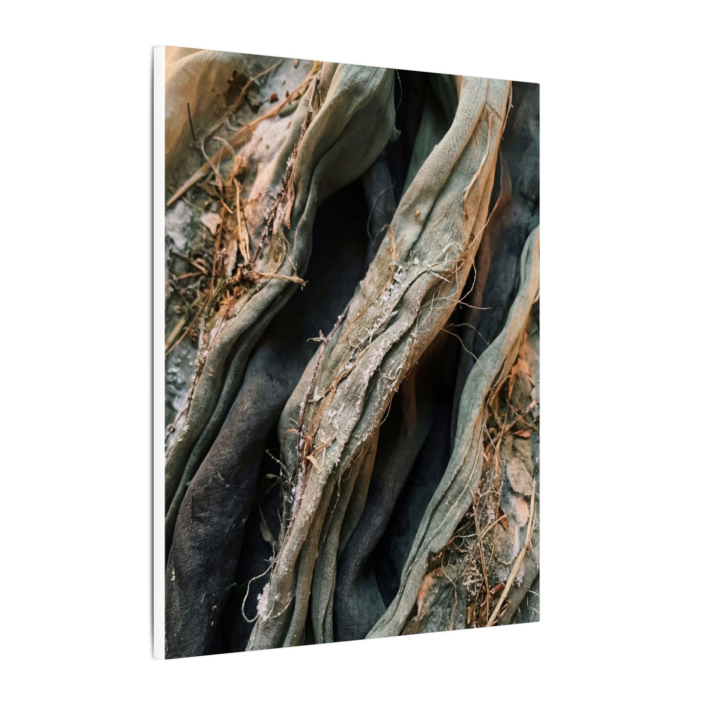 Silk Drape Winter Canvas Art | Japandi Cozy Design
