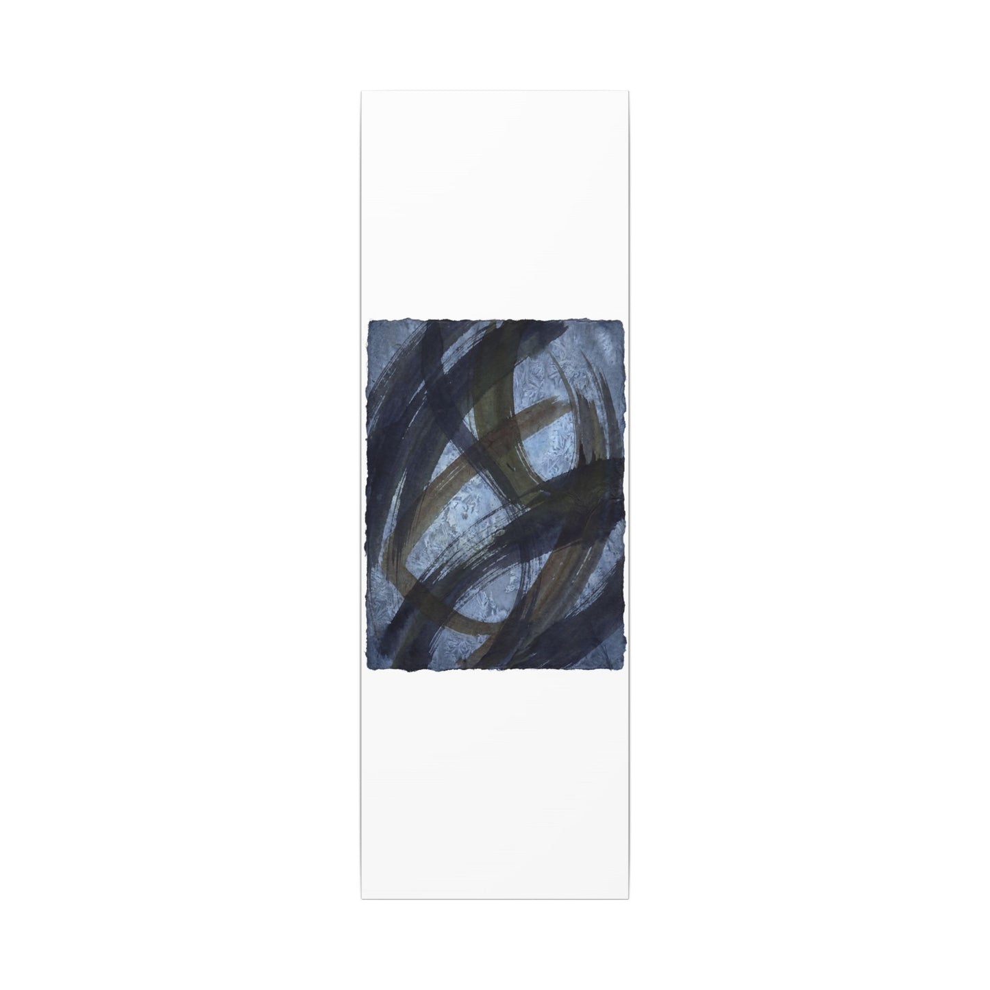 Ink Brushstroke Canvas Art | Winter Dark Japandi Shadow Zen Art