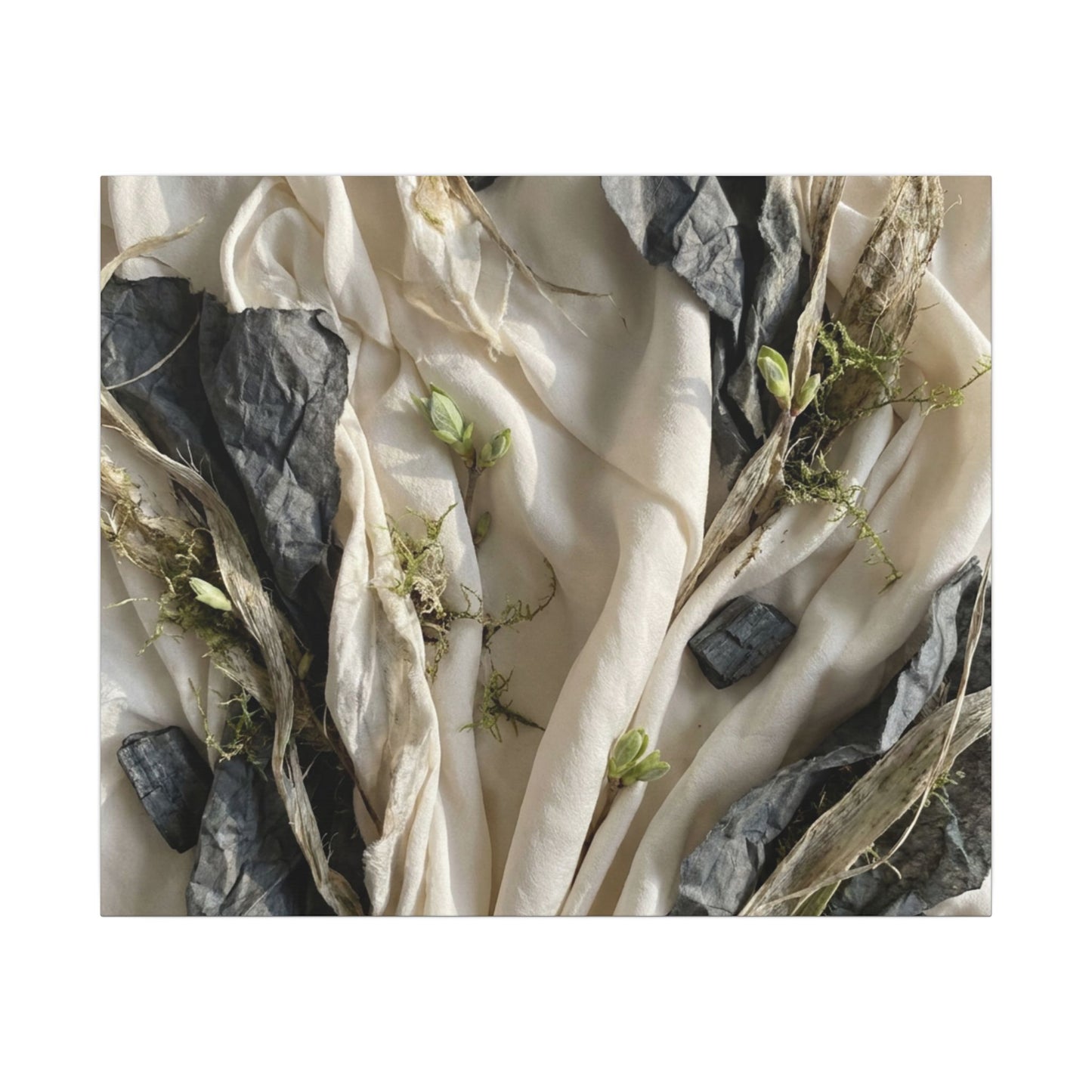 Spring Silk Drape Texture Canvas Art | Warm Decor
