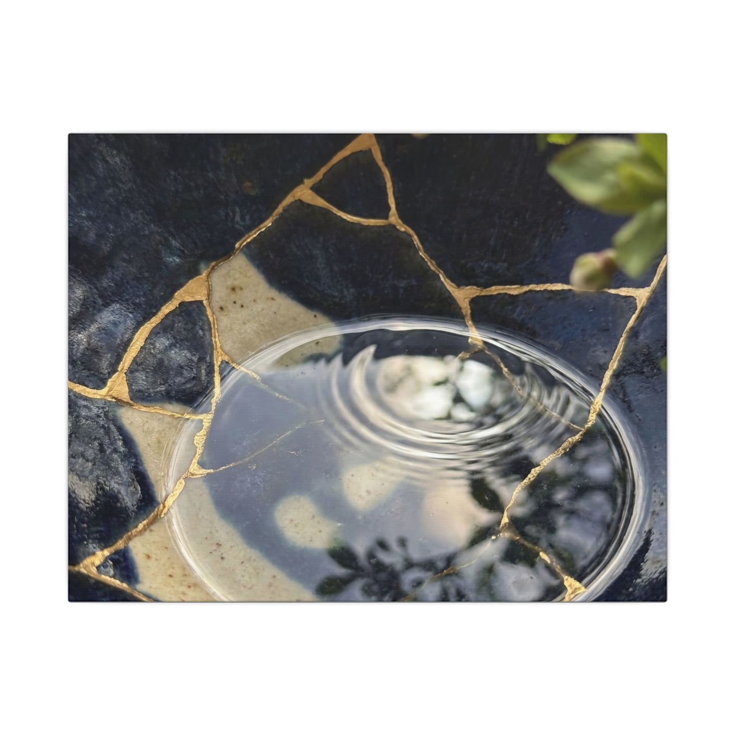 Water Ripple Spring Canvas Art | Kintsugi Beautiful Design Art Print