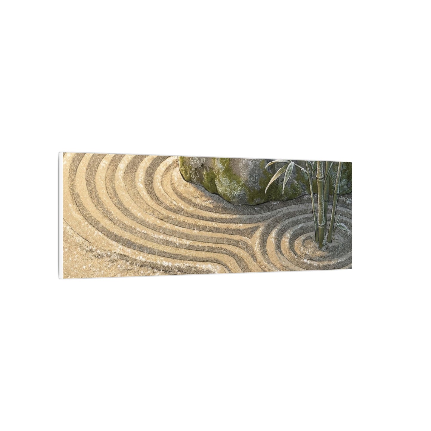Rock Garden Winter Canvas Art | Zen Peaceful Design