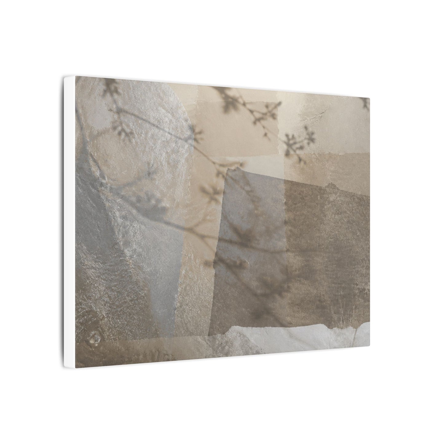 Neutral Shadow Play Canvas Art - Texture Japandi