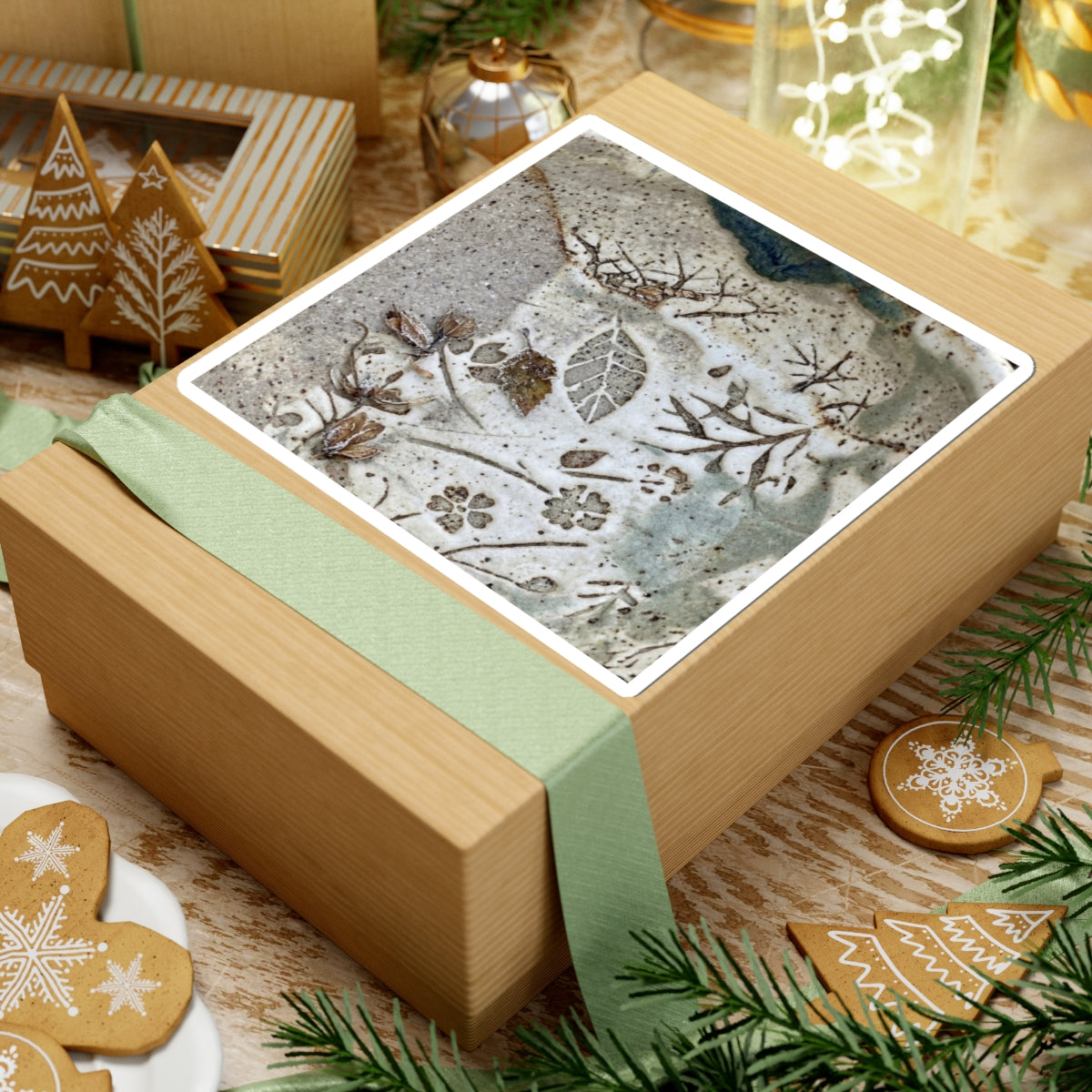 Ceramic Bowl Winter Sticker | Japandi Cozy Design Art Print