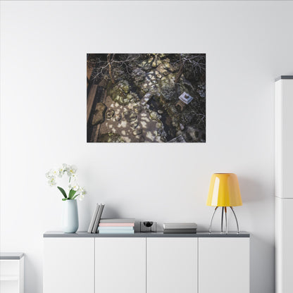 Moonlit Garden Japanese Pattern Canvas Art | Elegant Japandi Art