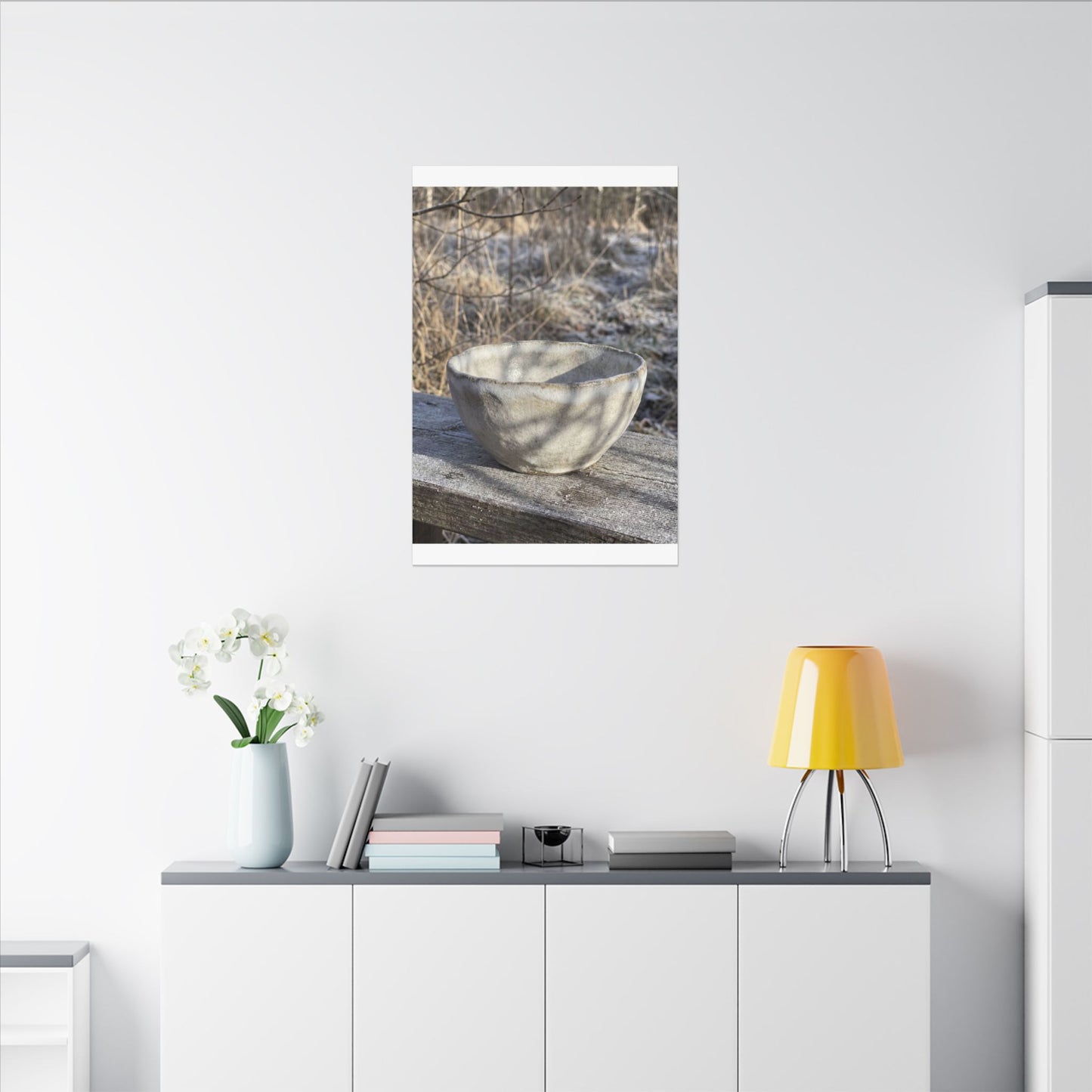 Dappled Ceramic Bowl Canvas Art - Japandi Fukinsei