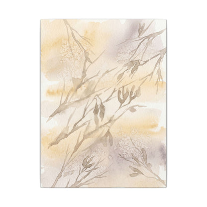 Shadow Play Winter Canvas Art | Japandi Warm Design