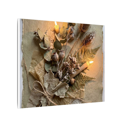 Dried Flowers Texture Canvas Art | Warm Japandi Art