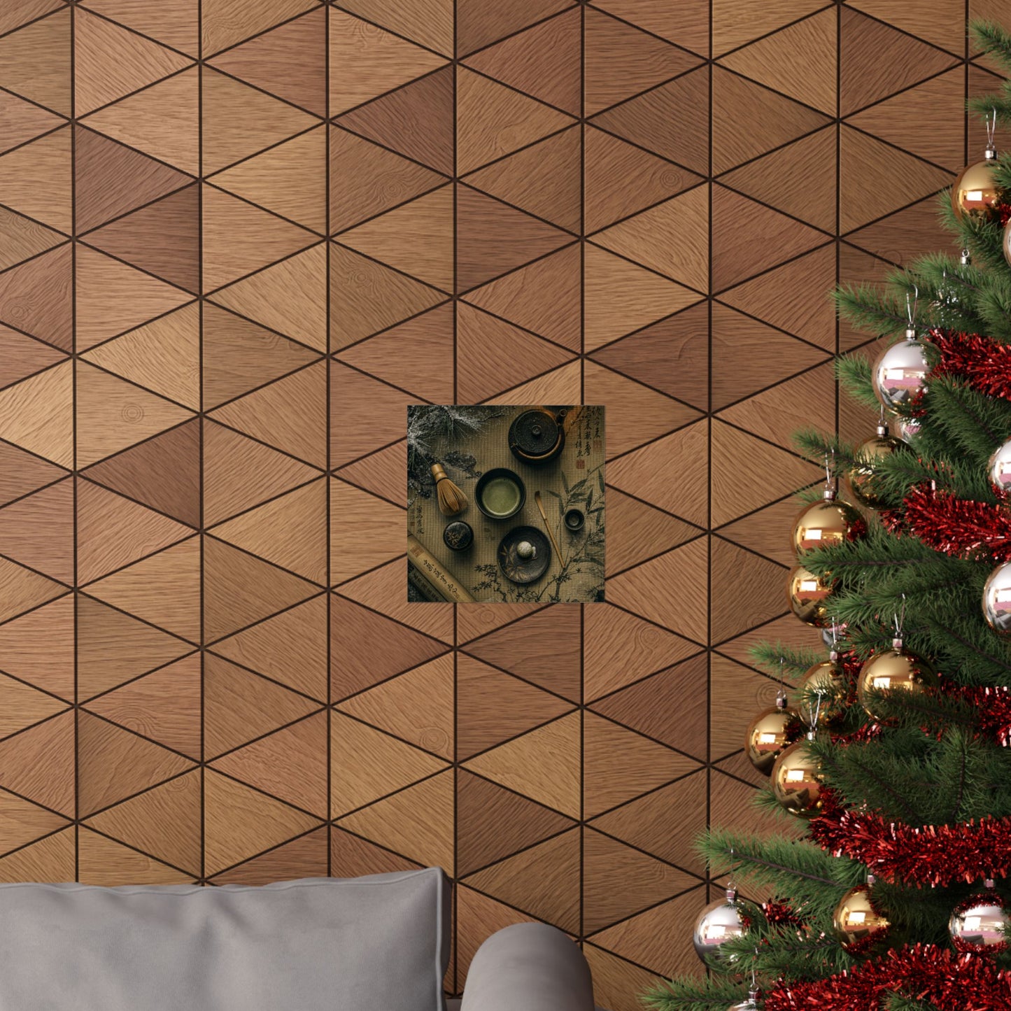 Tea Ceremony Winter Wall Art Print | Zen Calm Design