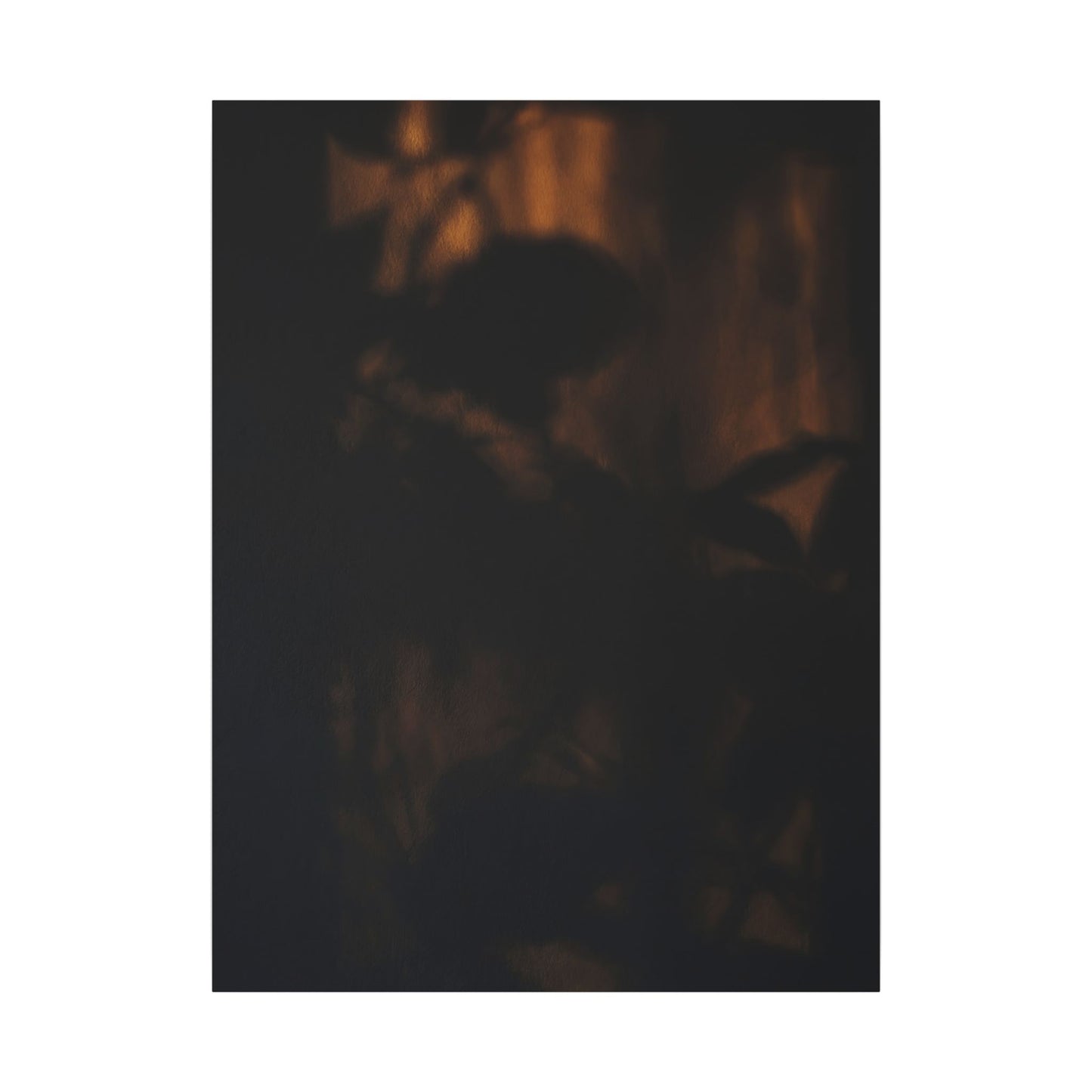 Shadow Play Summer Canvas Art | Dark Japandi Sophisticated Design